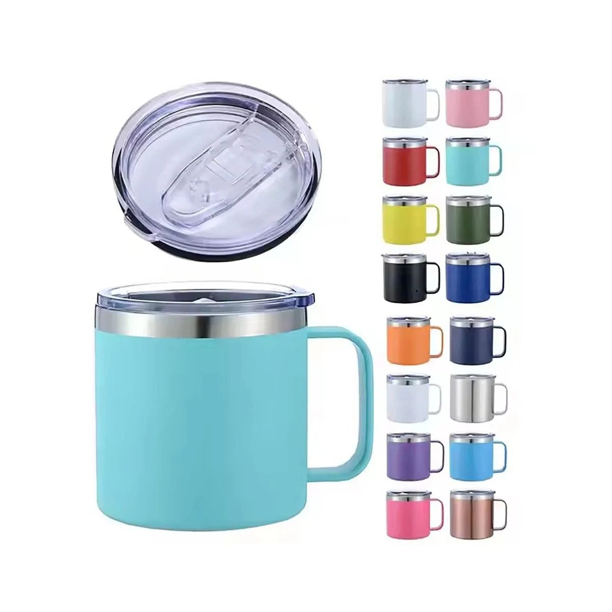 14oz Stainless Steel Mug with Lid 1