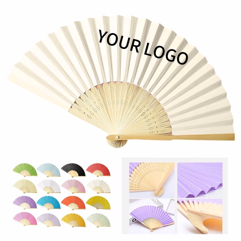 Traditional Bamboo Fan with Custom Design