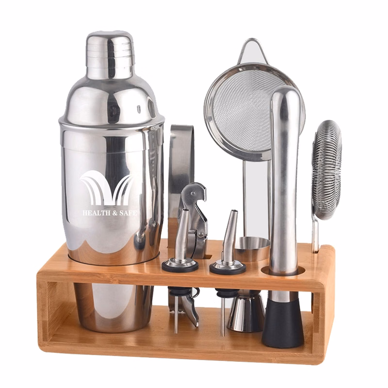 Retro 700Ml Stainless Steel Cocktail Bartending Set Gift Box