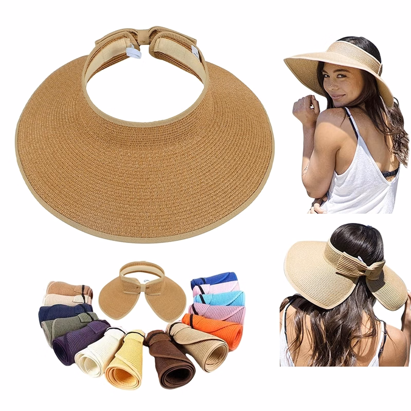Foldable Cool Straw Hat With Large Brim