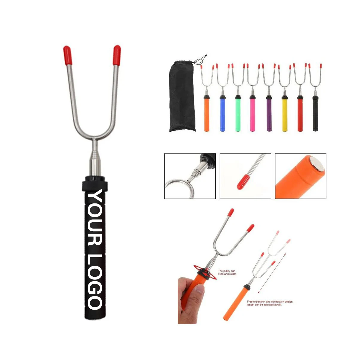 Telescoping Campfire Roasting Fork 1