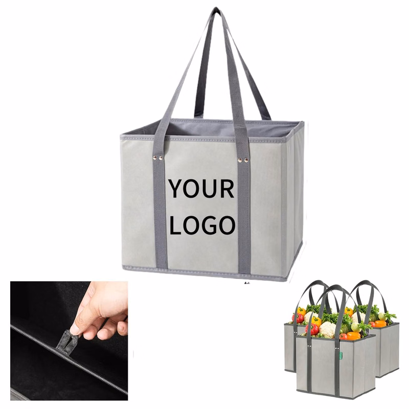 Heavy Duty Non Woven Grocery Bag With Flat Base