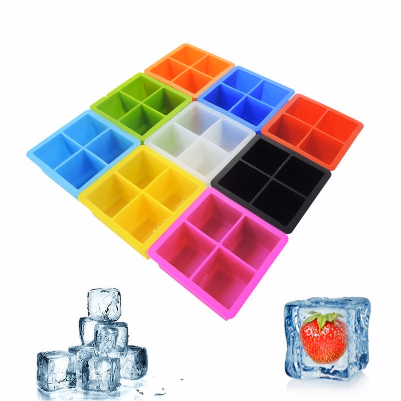 Customizable Four Cavity Ice Cube Tray