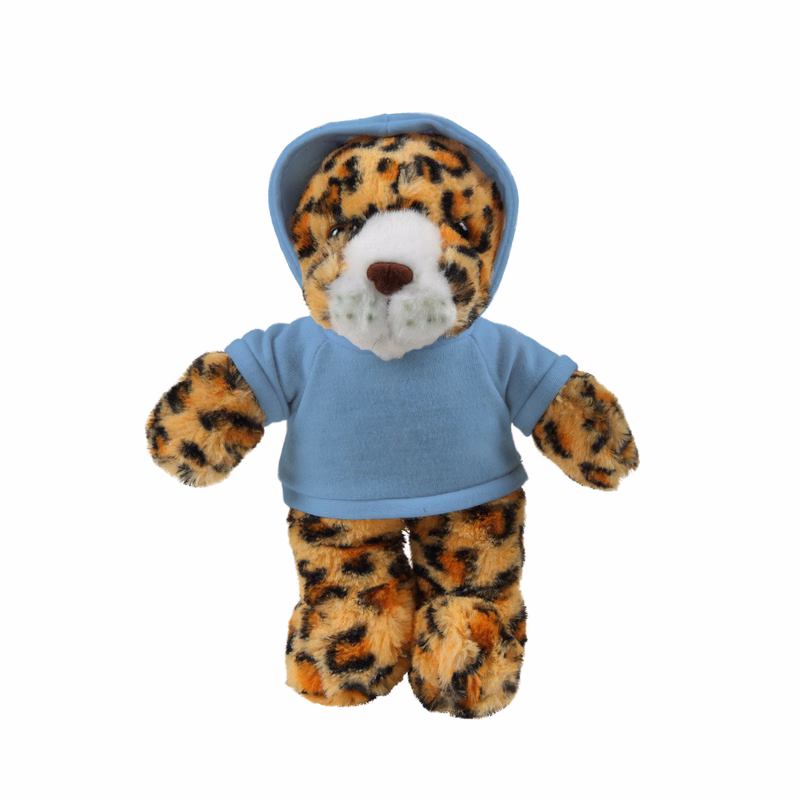 soft plush Leopard with hoodie