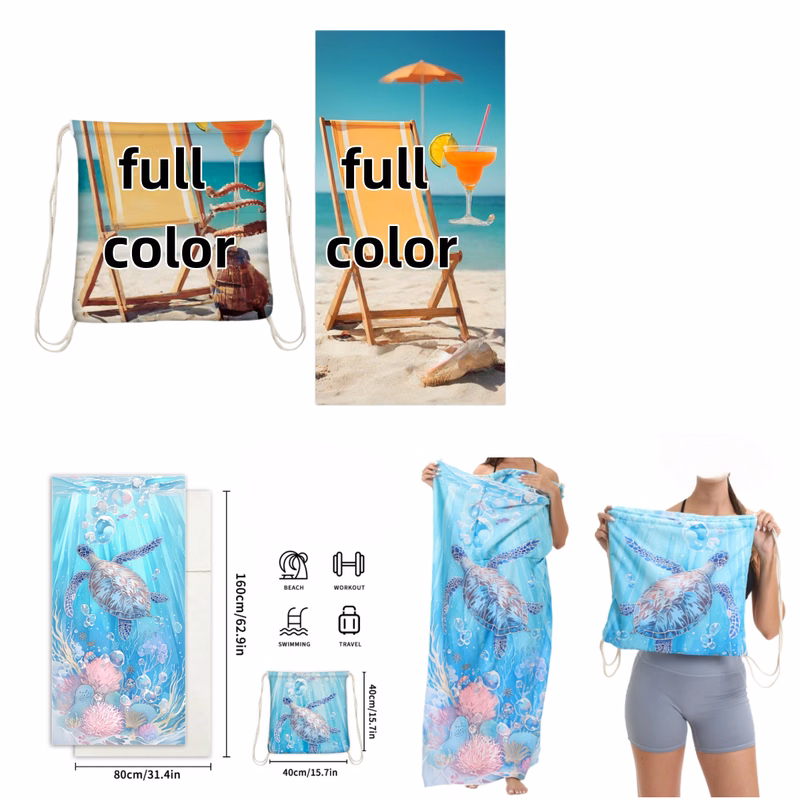 2-in-1 Foldable Beach Towel
