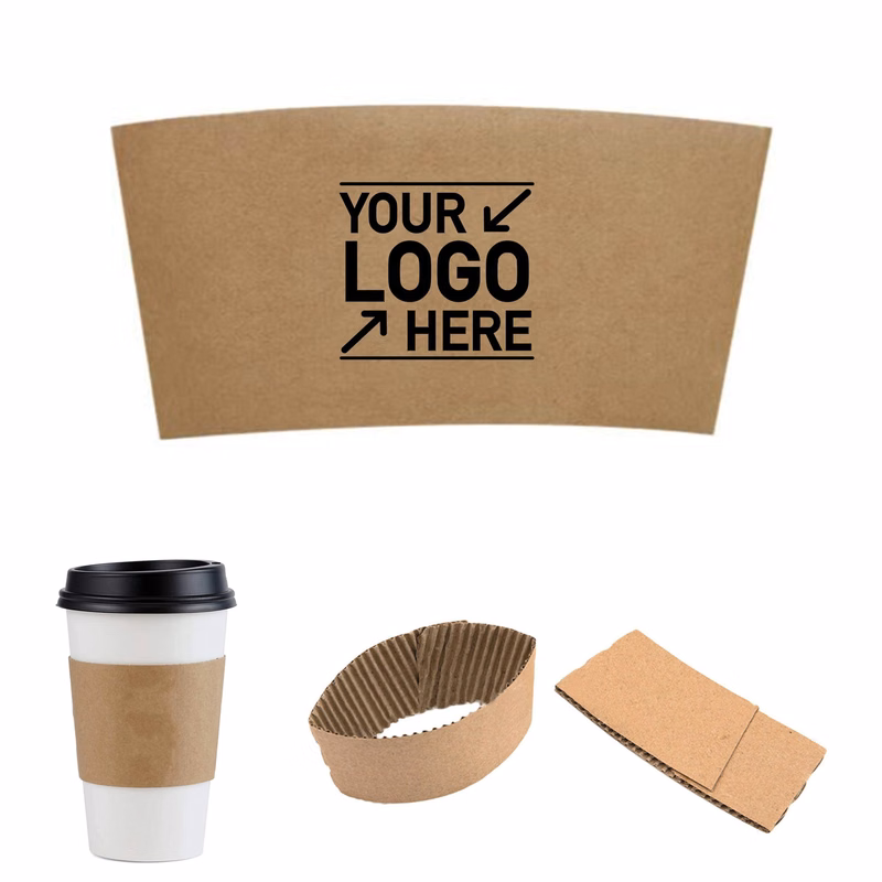 Custom Kraft Paper Disposable Coffee Cup Sleeve