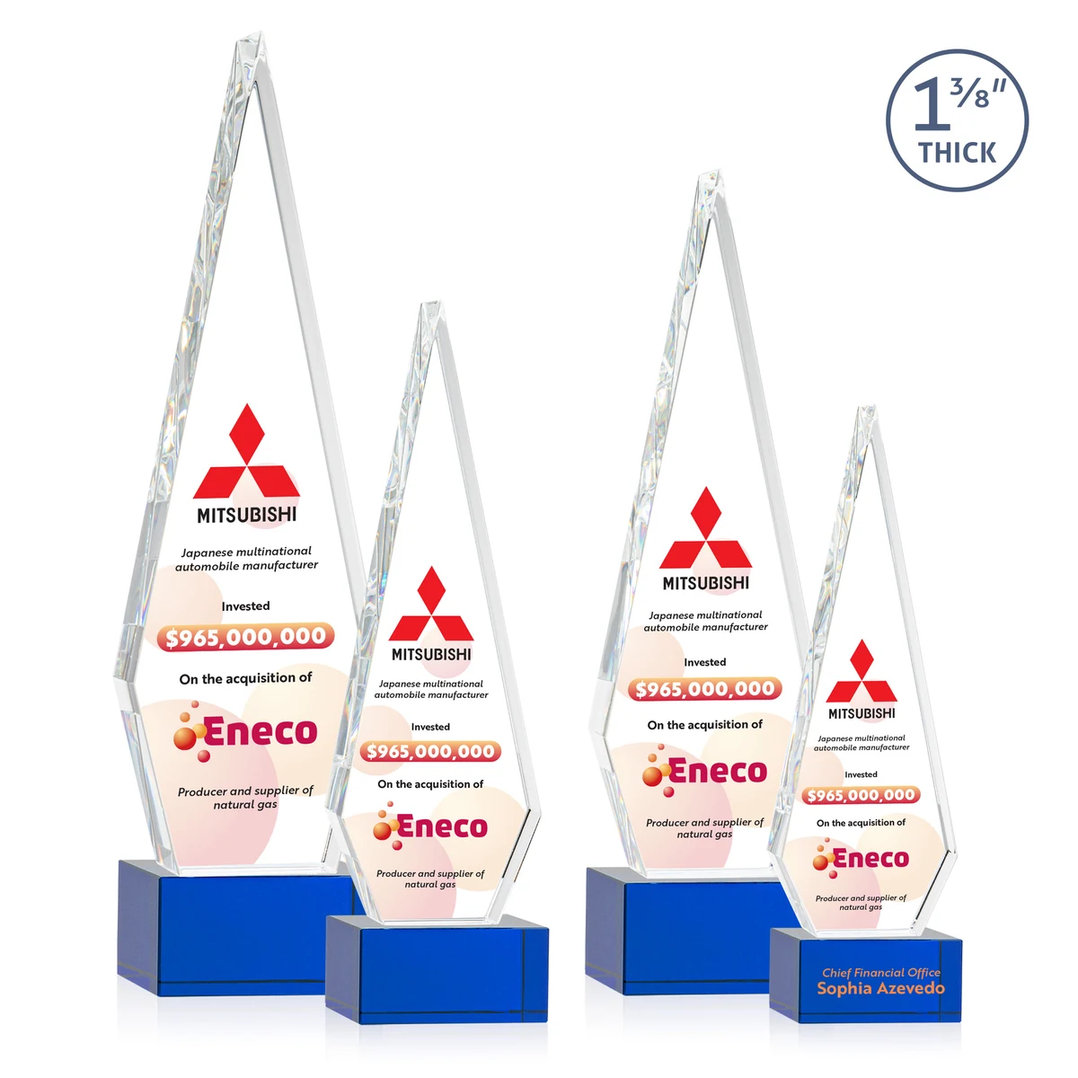 Springfield VividPrint™ Award on Hancock Base - Blue 1