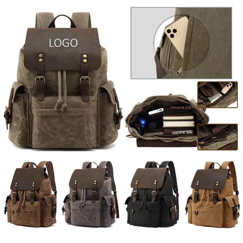 Canvas Leather Rucksack 1