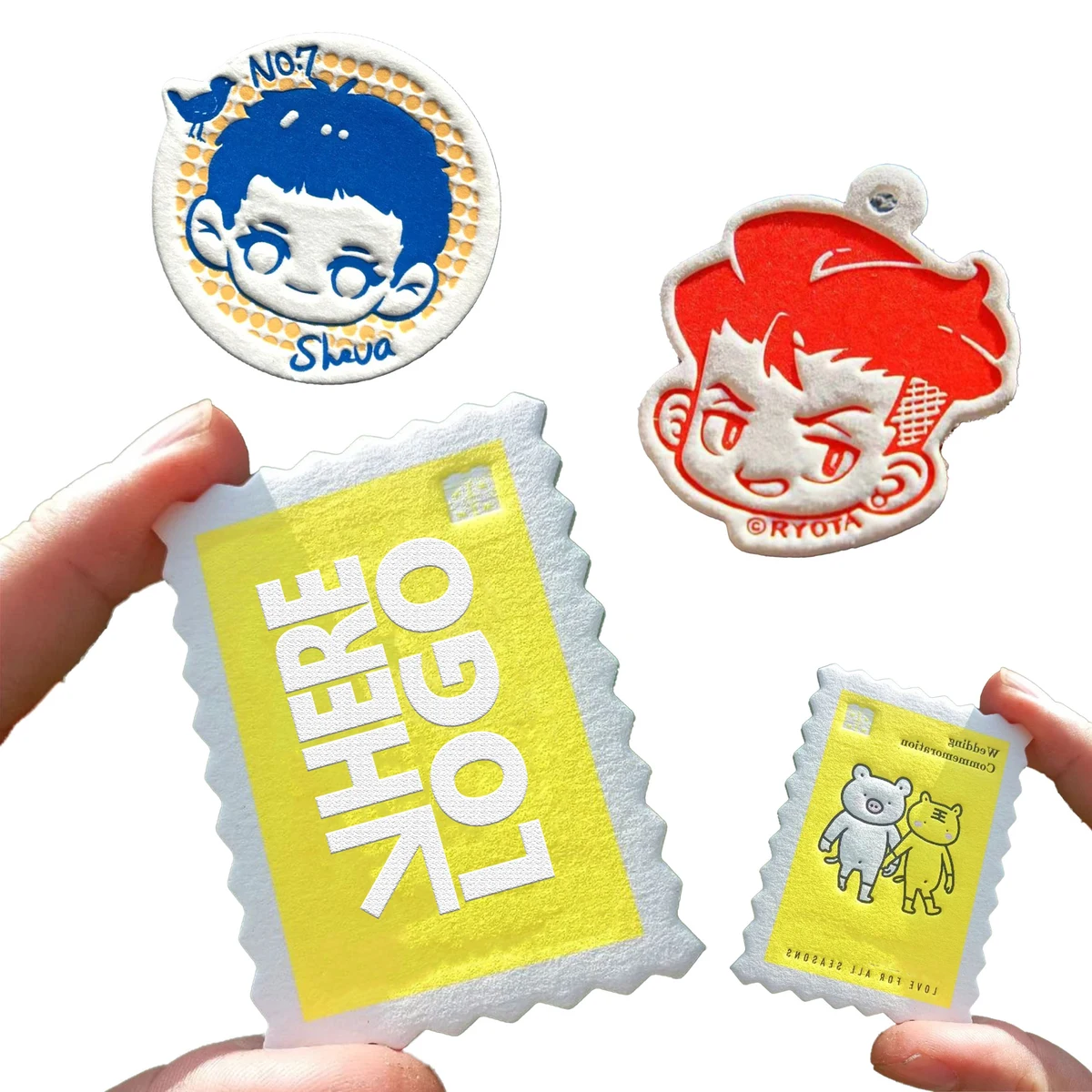 MOQ 10 Seed Paper Pins Personality Badge 2" 1
