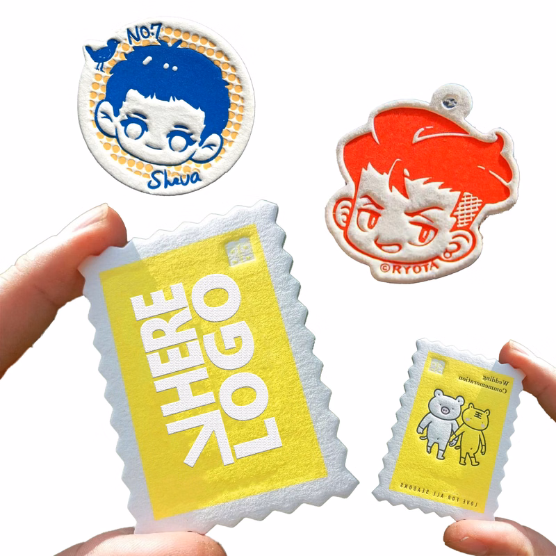 MOQ 10 Seed Paper Pins Personality Badge 2"