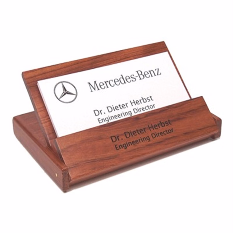Laser Engraved Rosewood Card Holder