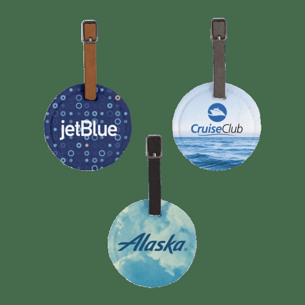Hayes Dye-Sublimated Felt Round Luggage Tag