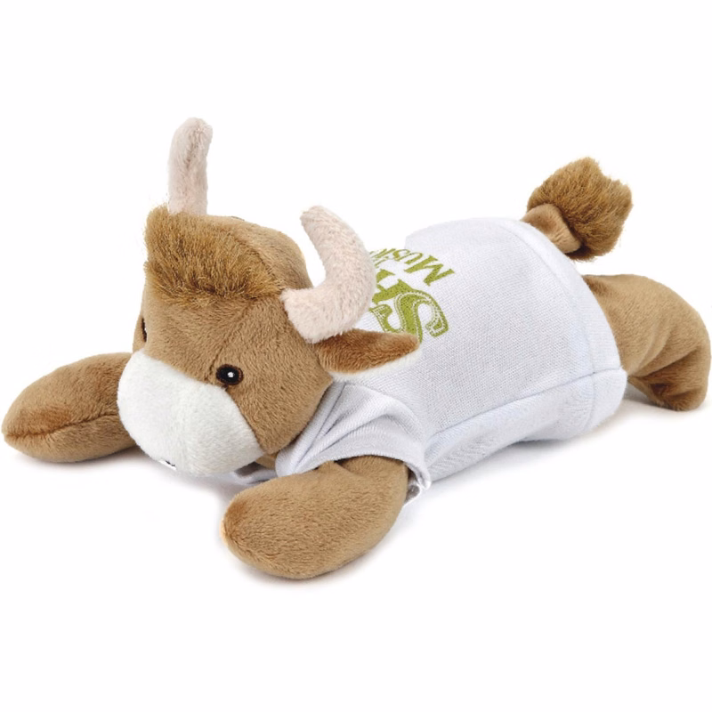 So Soft 8" Laying Beanie Animal - Bull