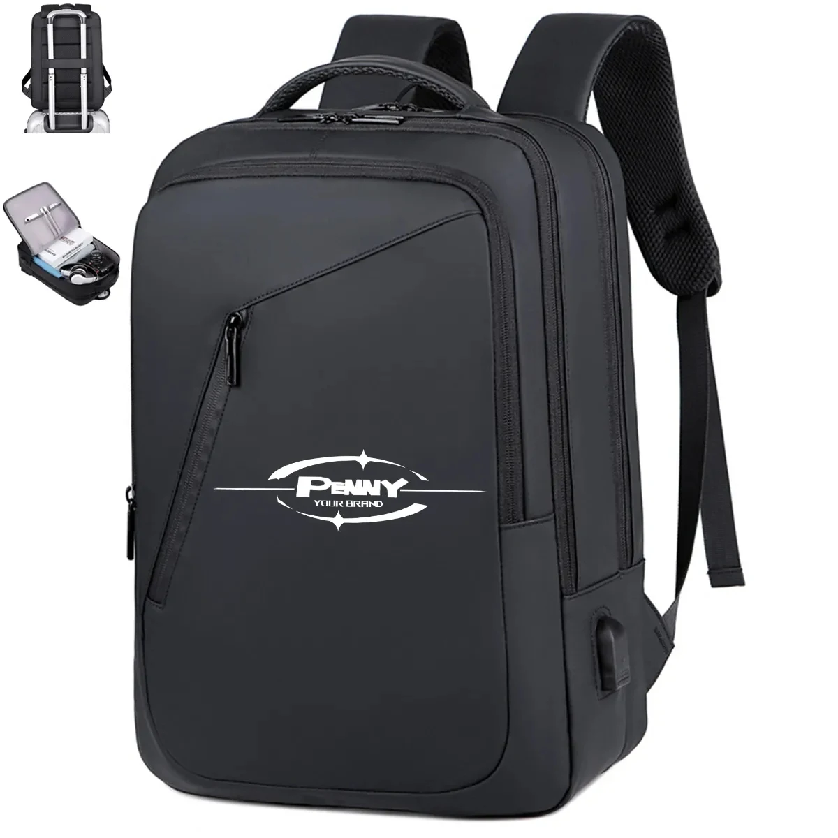 Multi-Pockets Business Travel Laptop Backpack with USB Port 1