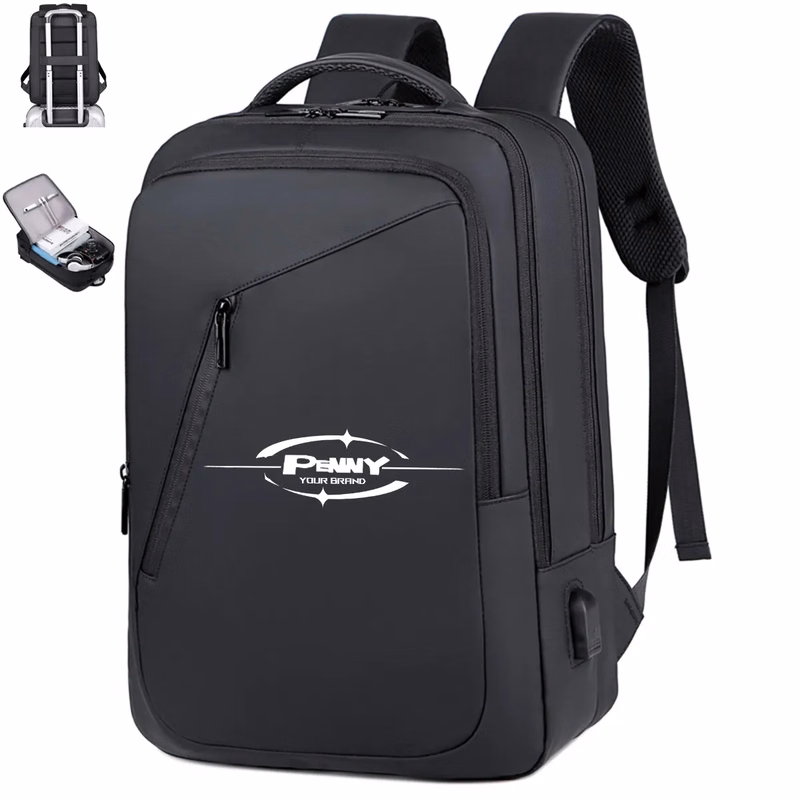Multi-Pockets Business Travel Laptop Backpack with USB Port