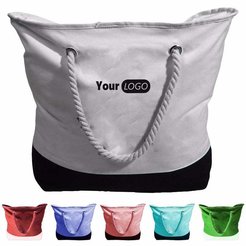 Canvas Eco-Friendly Rope Handle Tote Bag For Everyday Use