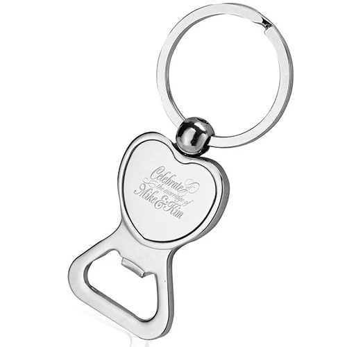 Heart-shaped Bottle Opener Keychain 1
