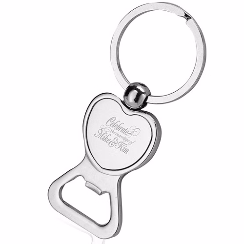Heart-shaped Bottle Opener Keychain