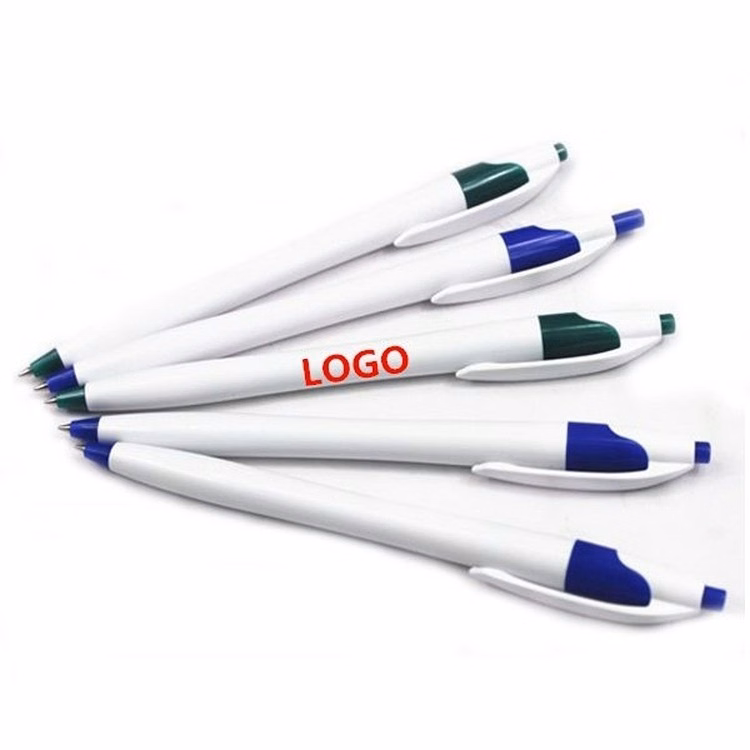 White Simple Slim ABS Plastic Ballpoint Pen