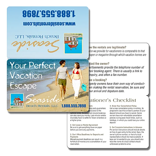 Wallet Card - 3.5x4.5 (Flat Size) Laminated Bi-Fold - 14 pt. 1