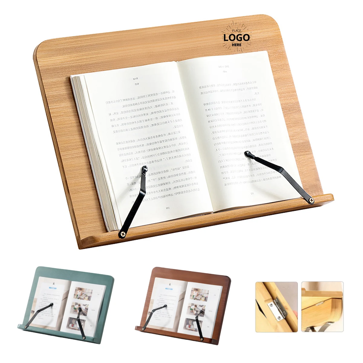 Adjustable Bamboo Book Stands 1