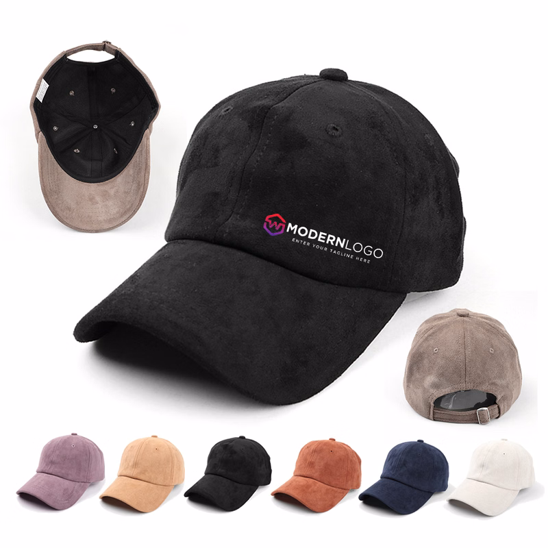 Suede Polyester Adjustable Unisex Baseball Cap