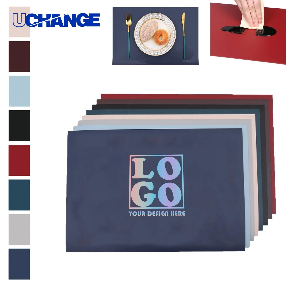 Custom Leather Placemat for Dining Table Decoration 1