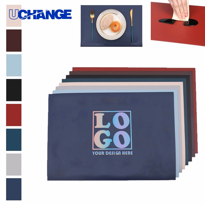 Custom Leather Placemat for Dining Table Decoration