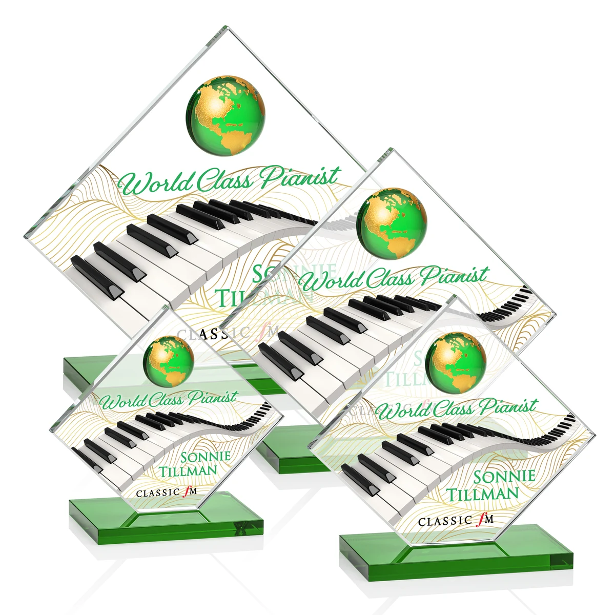 Ferrand VividPrint™ Award - Green/Gold 1