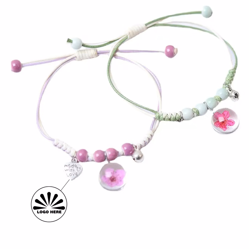 Women's Dried Flower Bracelet Can Be Customized With Logo