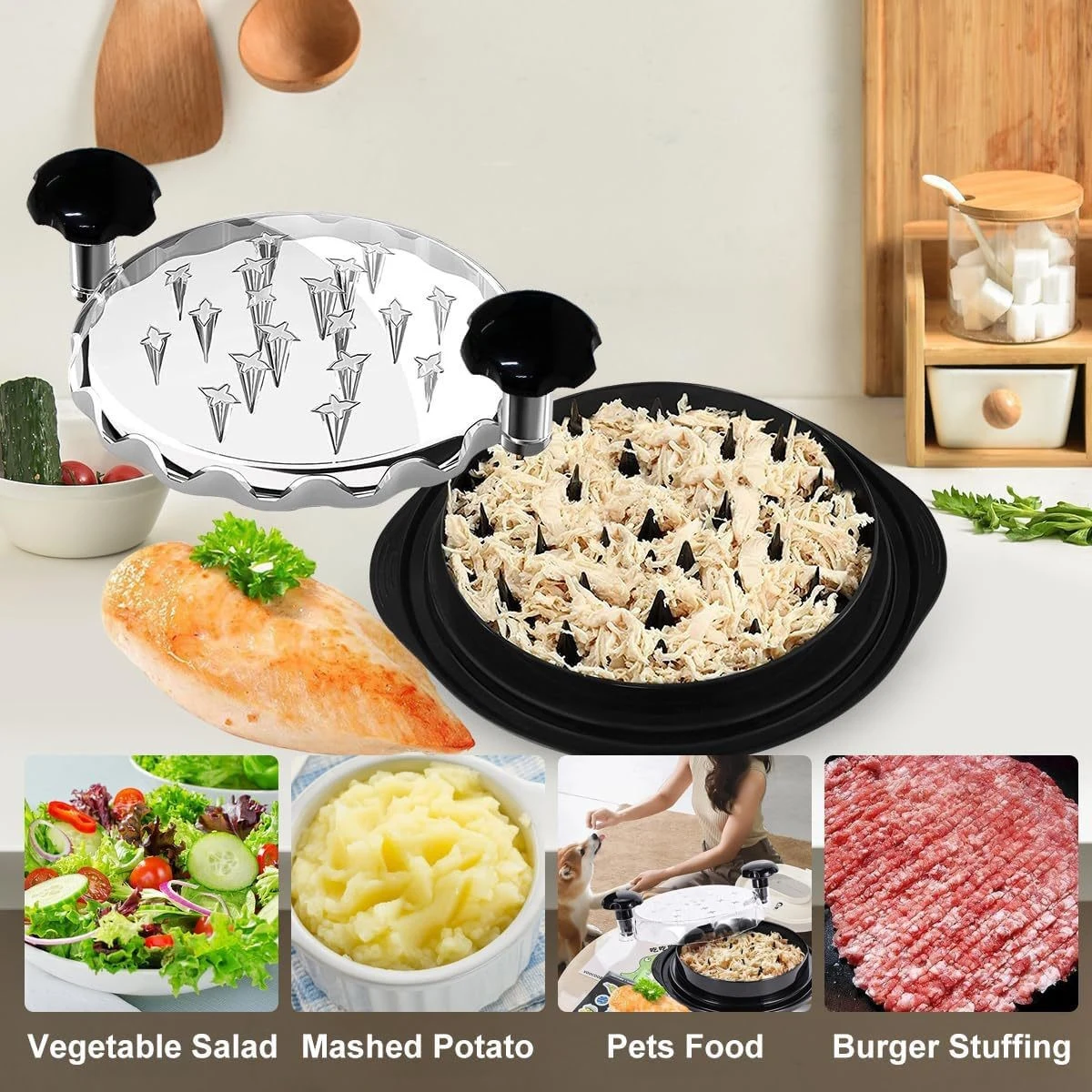 Chicken Large Breast Shredder Tool Twist 1