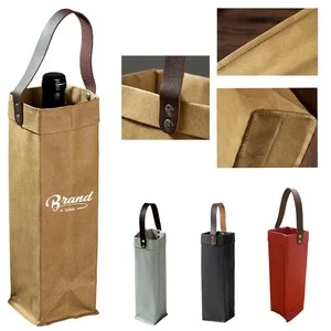 Washable Kraft Paper Wine Gift Bags 1