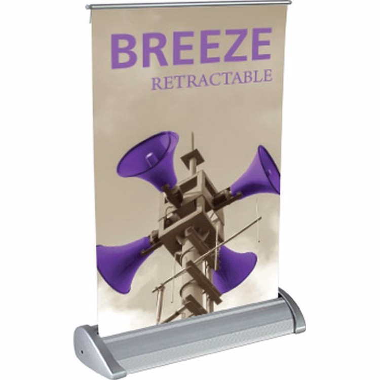 Breeze Tabletop Banner Stand with Vinyl Graphic