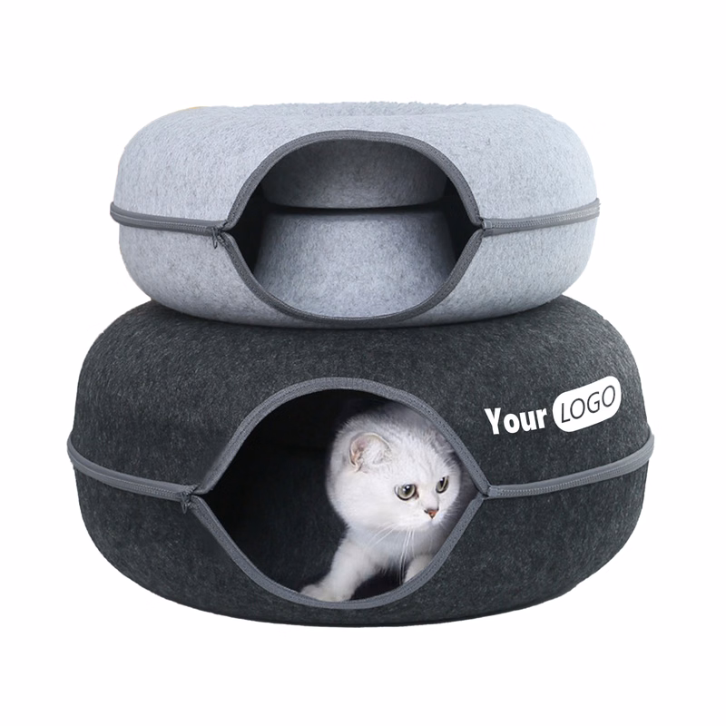 Felt Durable Cat Bed With Zipper Closure