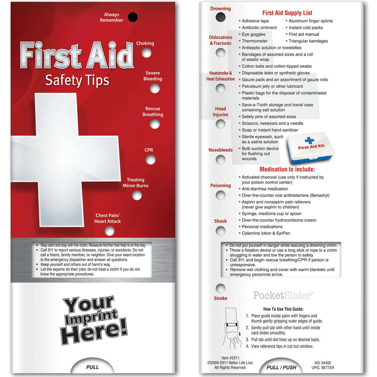 Pocket Slider - First Aid: Safety Tips 1