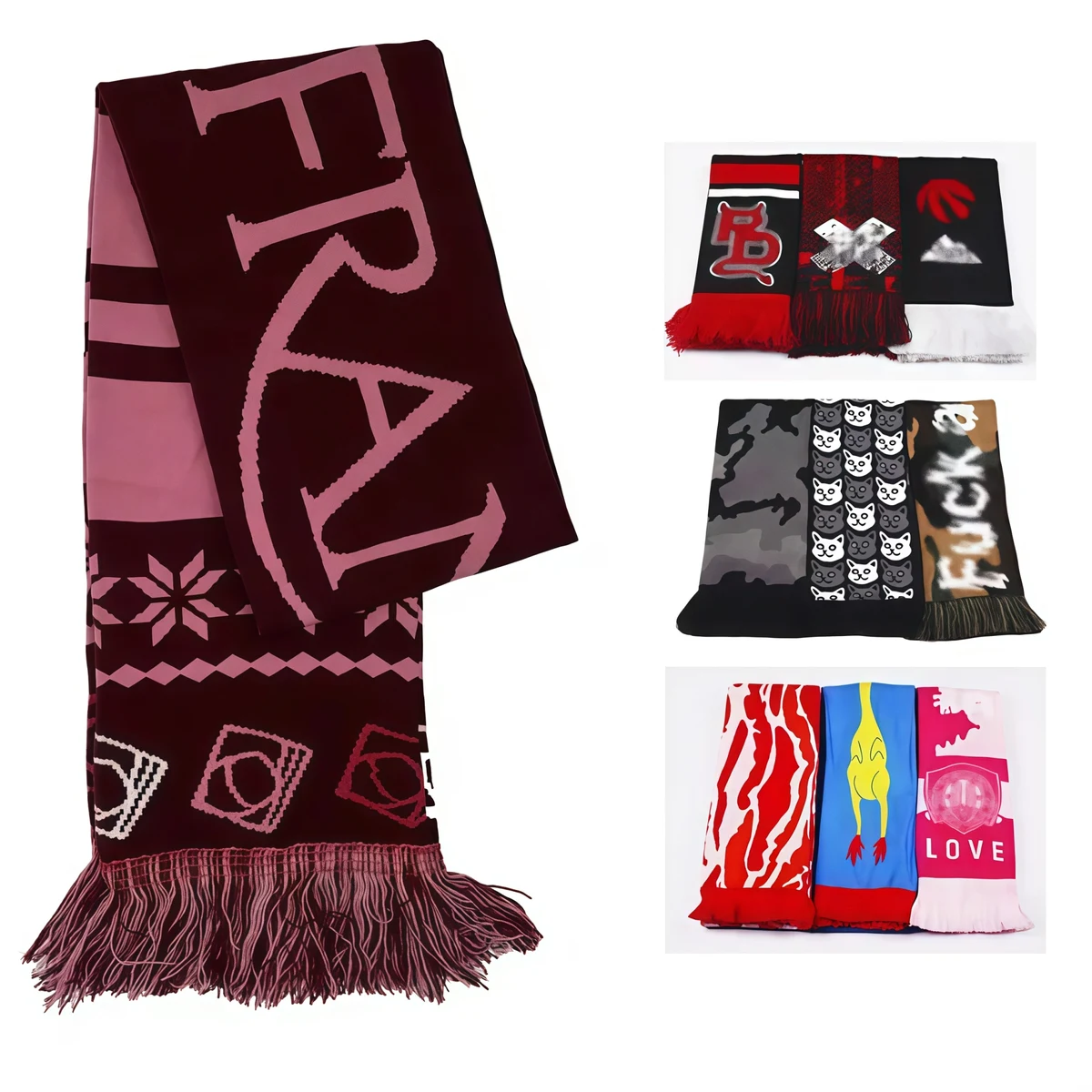 MOQ 10 pcs Knitted Acrylic Scarf 1