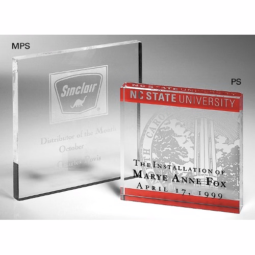 3 1/2" Square Paperweight Acrylic Award