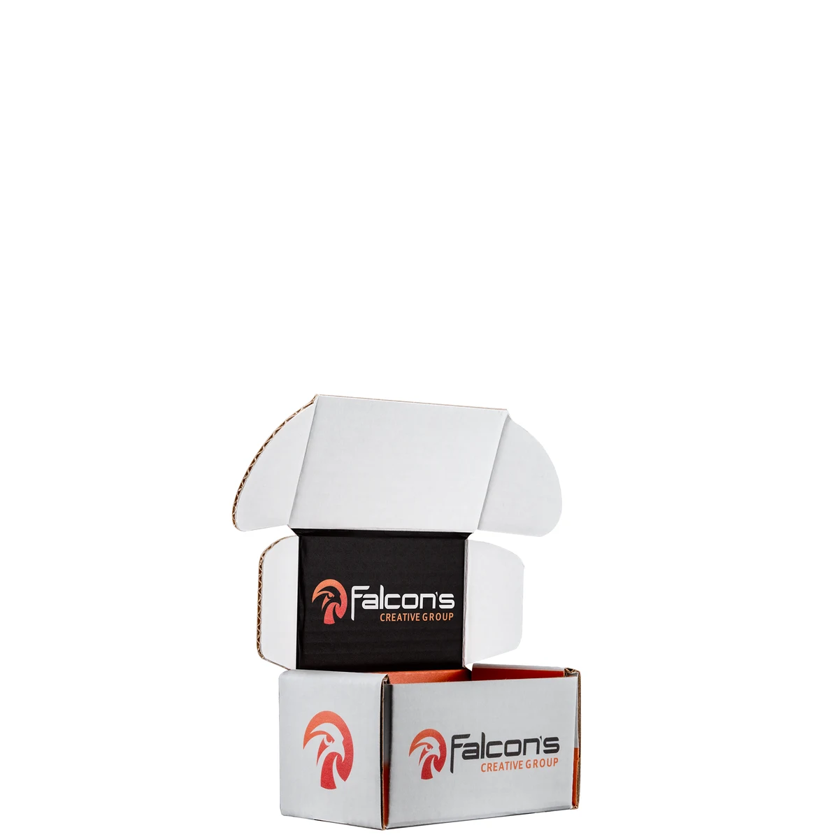 Mailing Box B-Flute 5.000" x 3.000" x 3.000" Group A - 045 sq in White Digital Print 1