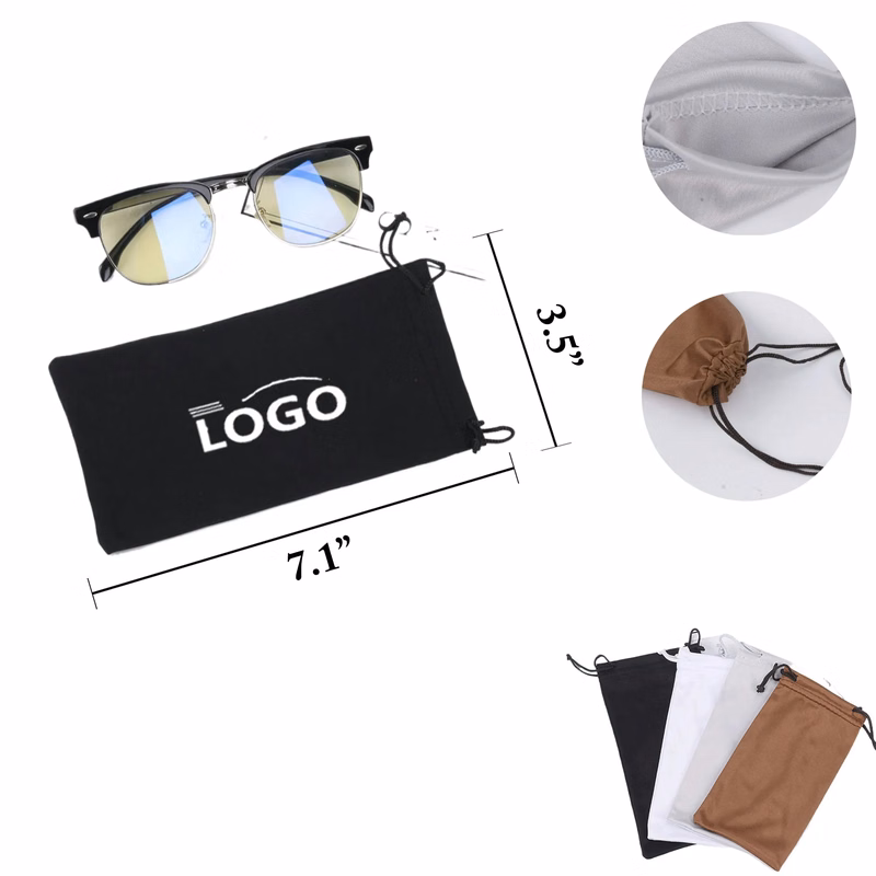 MOQ100 Thick Microfiber Eyewear Pouch