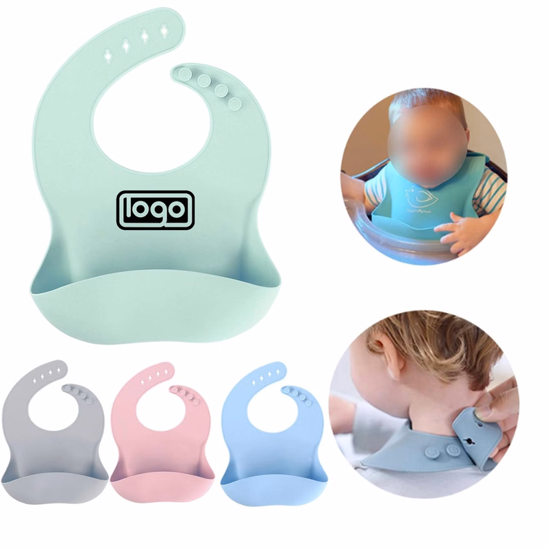 Silicone Baby Bibs Easily Wipe Clean