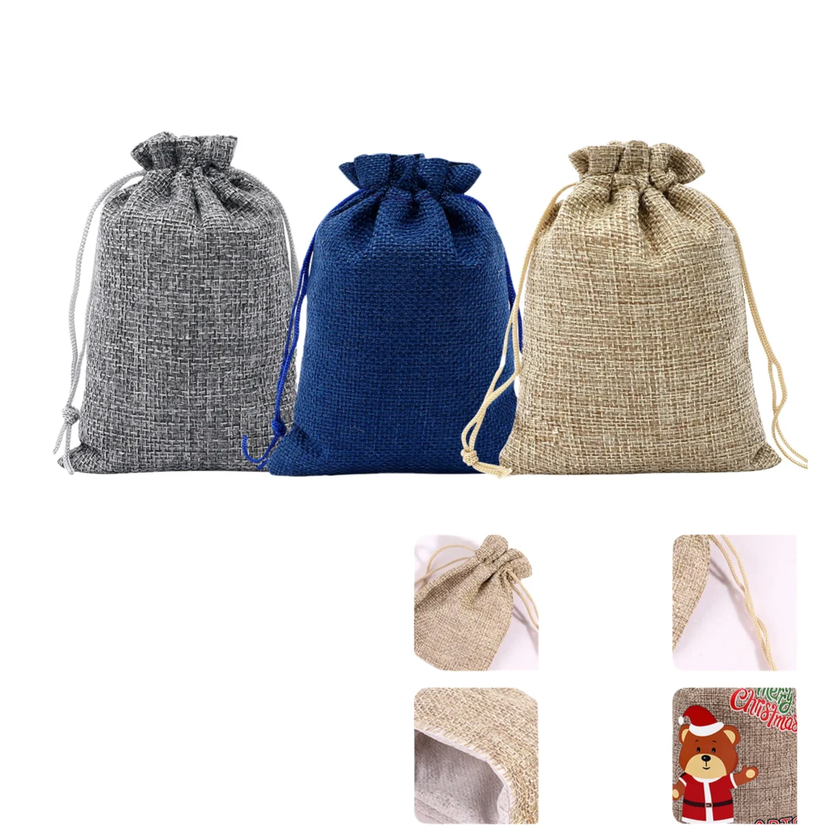Burlap Drawstring Gift Bag 1