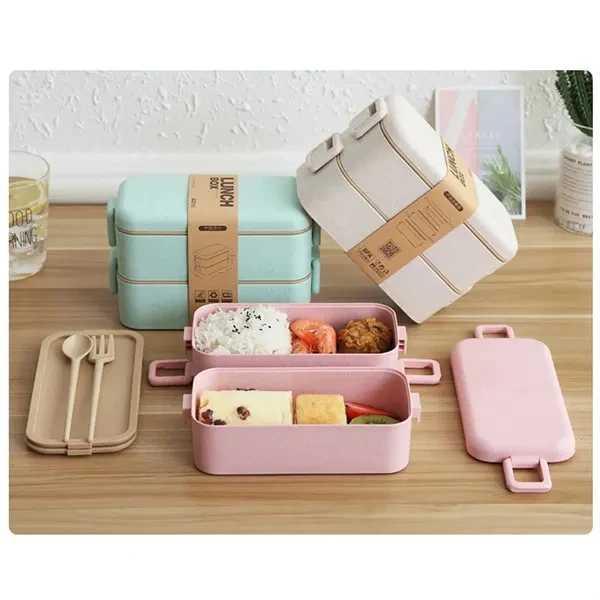 Eco-Friendly Double-Layer Lunch Box Set 1