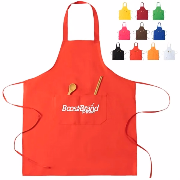 Custom Canvas Apron with Adjustable Ties — Kitchen & Service Staff Gear