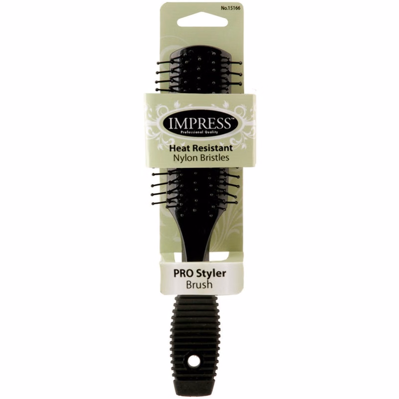 Black Hairbrushes - Nylon Bristles