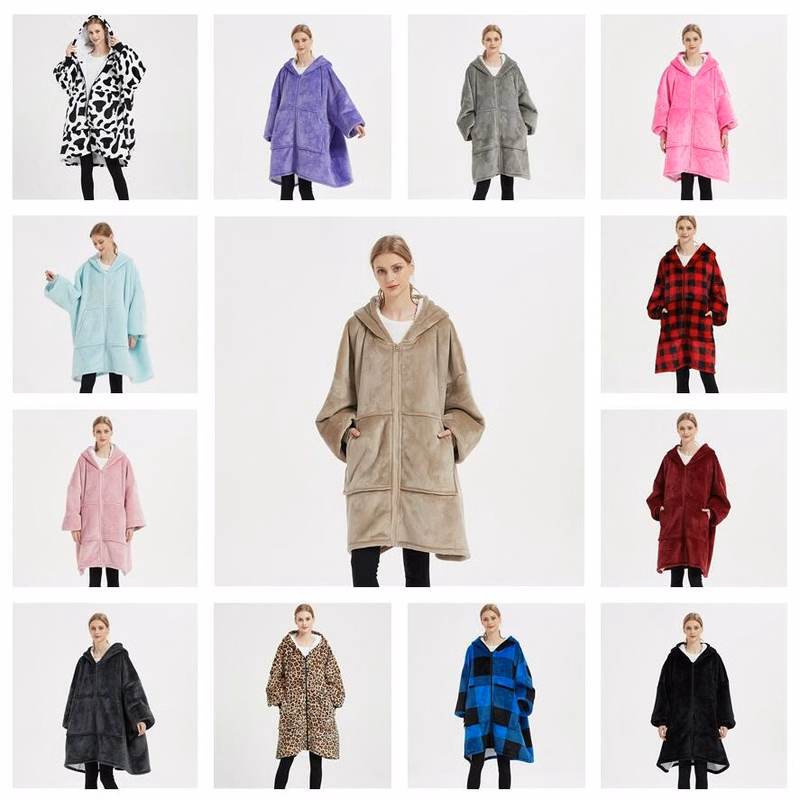 Womens Wearable Sweatshirt Oversized Hoodie Blanket