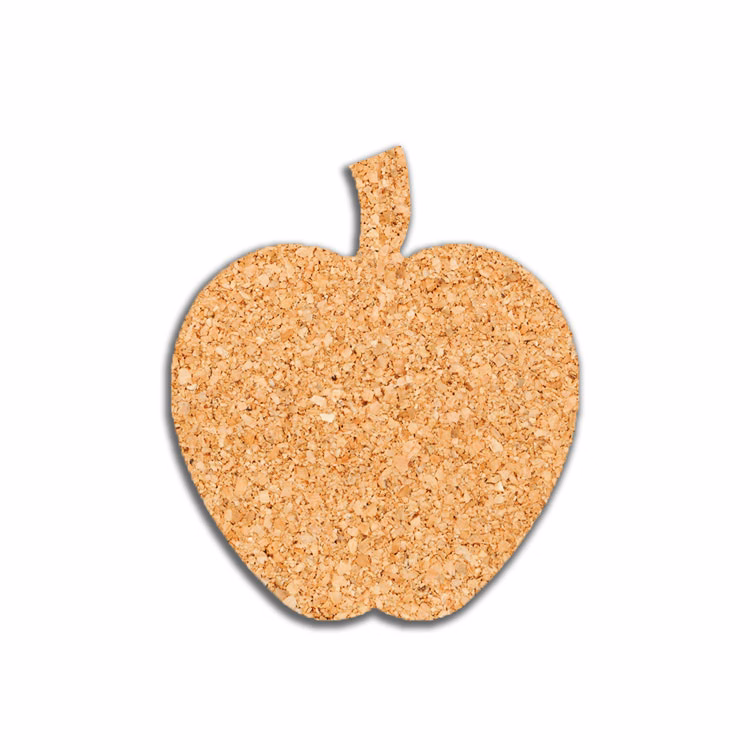 1/8" Cork Coaster - Apple Shape