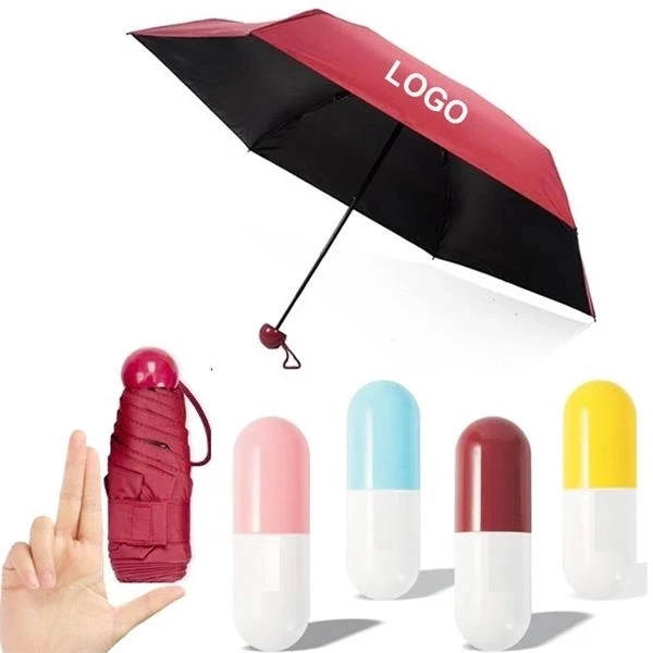 Capsule Design Folding Compact Sun And Rain Min umbrella 1