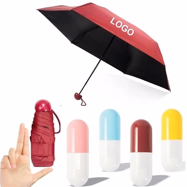 Capsule Design Folding Compact Sun And Rain Min umbrella