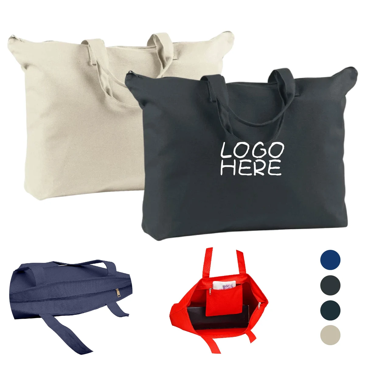 Heavy Canvas Tote, custom tote bag with logo imprint 1