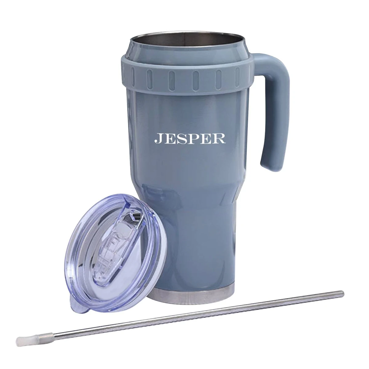 40 Oz Double Wall Stainless Steel Tumbler With Handle 1